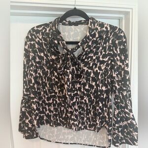 Abbey Glass tie neck blouse